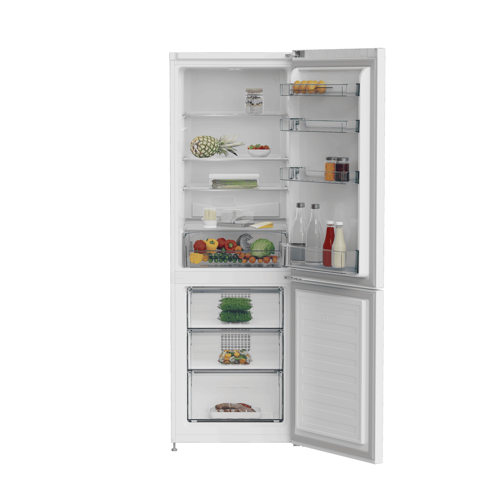 DEFY 60cm Fridge / Freezer White - Image 3