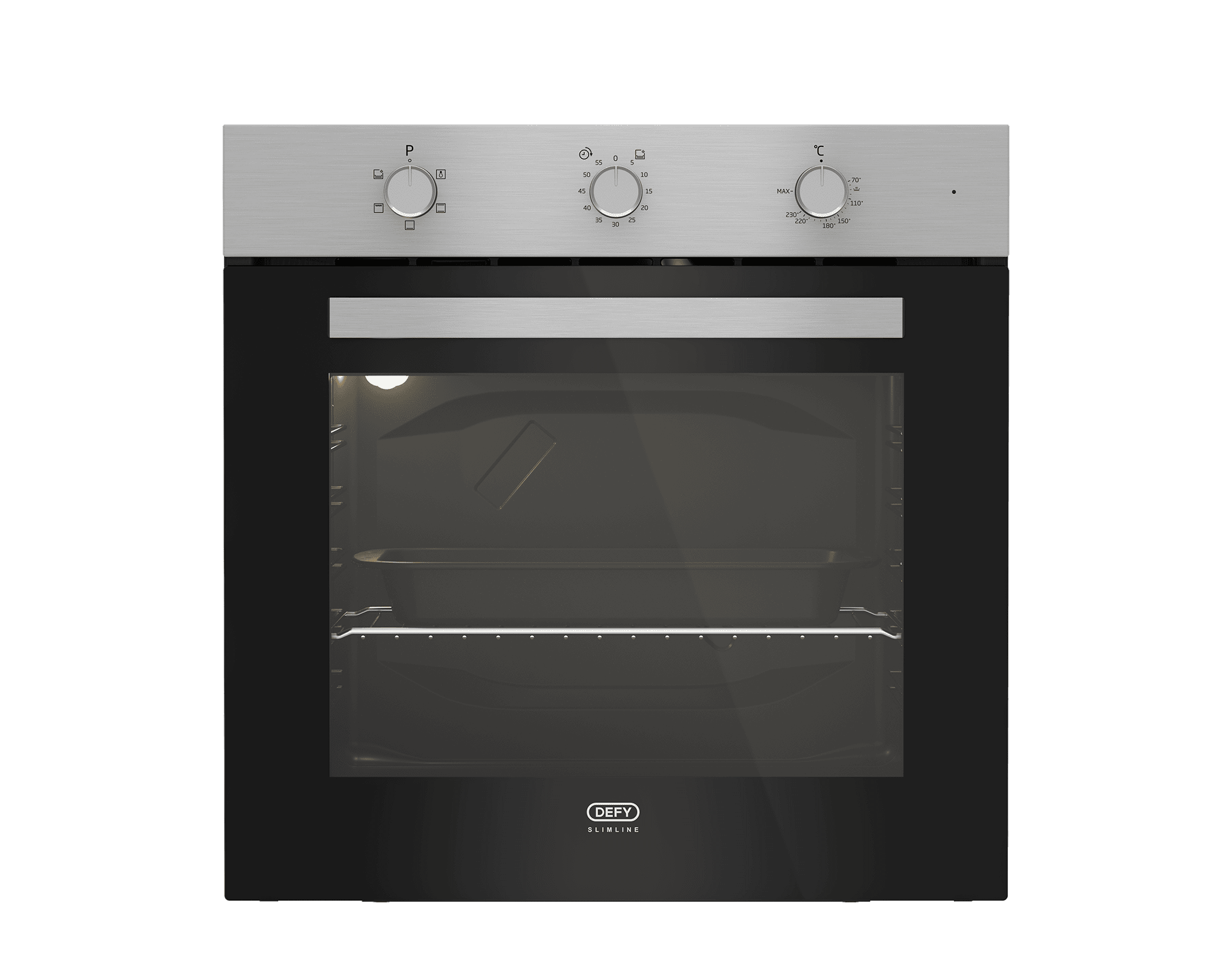 DEFY 60cm Slimline Eye-Level Static Oven Stainless Steel