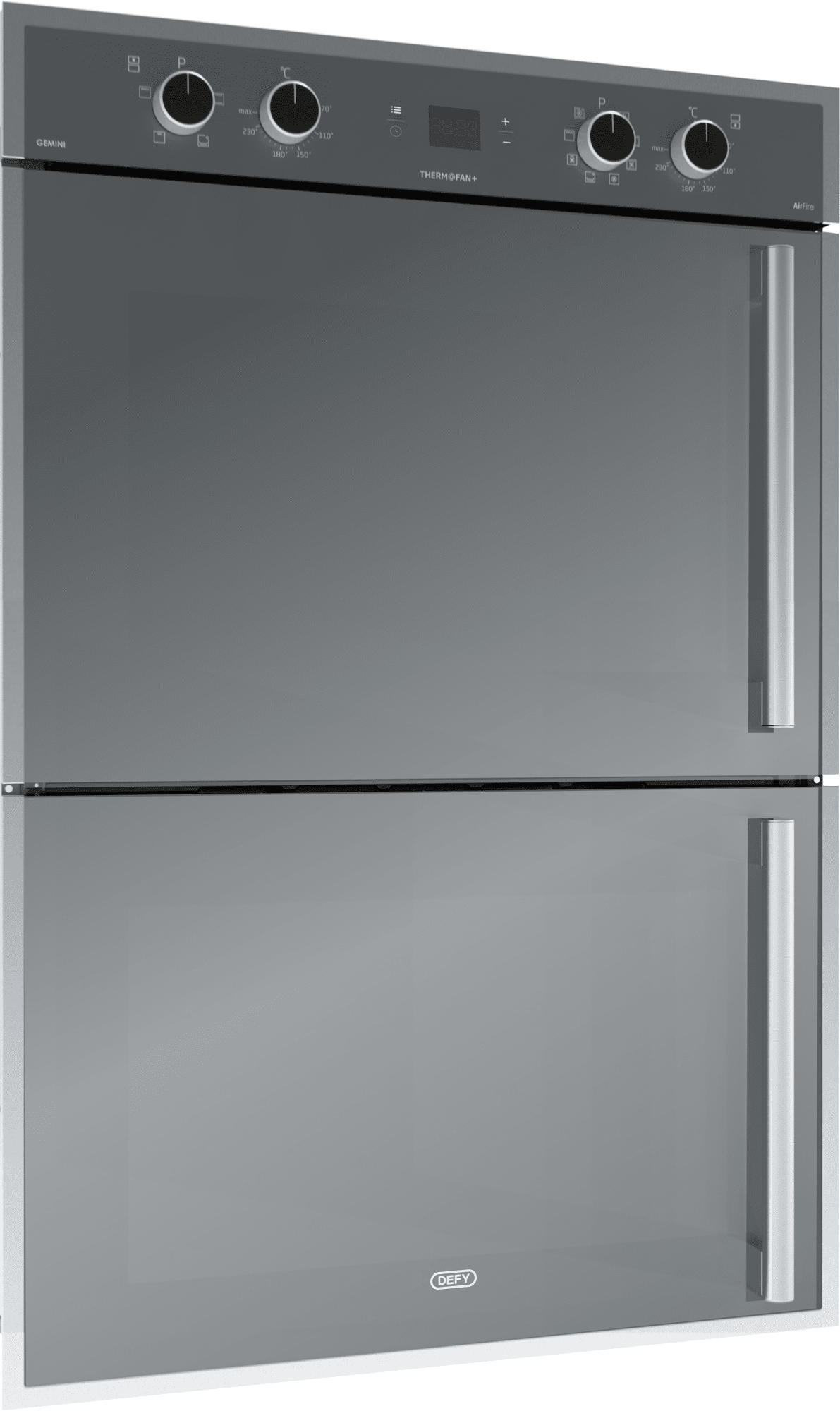 DEFY 70cm Gemini Double Oven ThermoFan+ & AirFire Mirror - Image 2