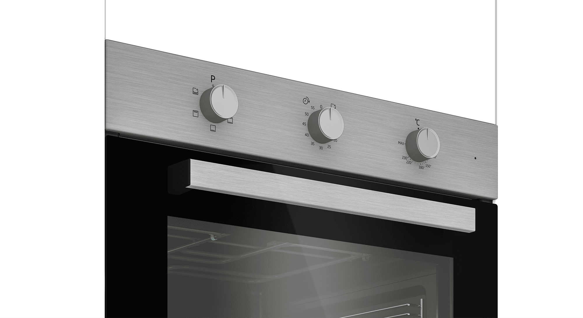 DEFY 60cm Slimline Eye-Level Static Oven Stainless Steel - Image 3