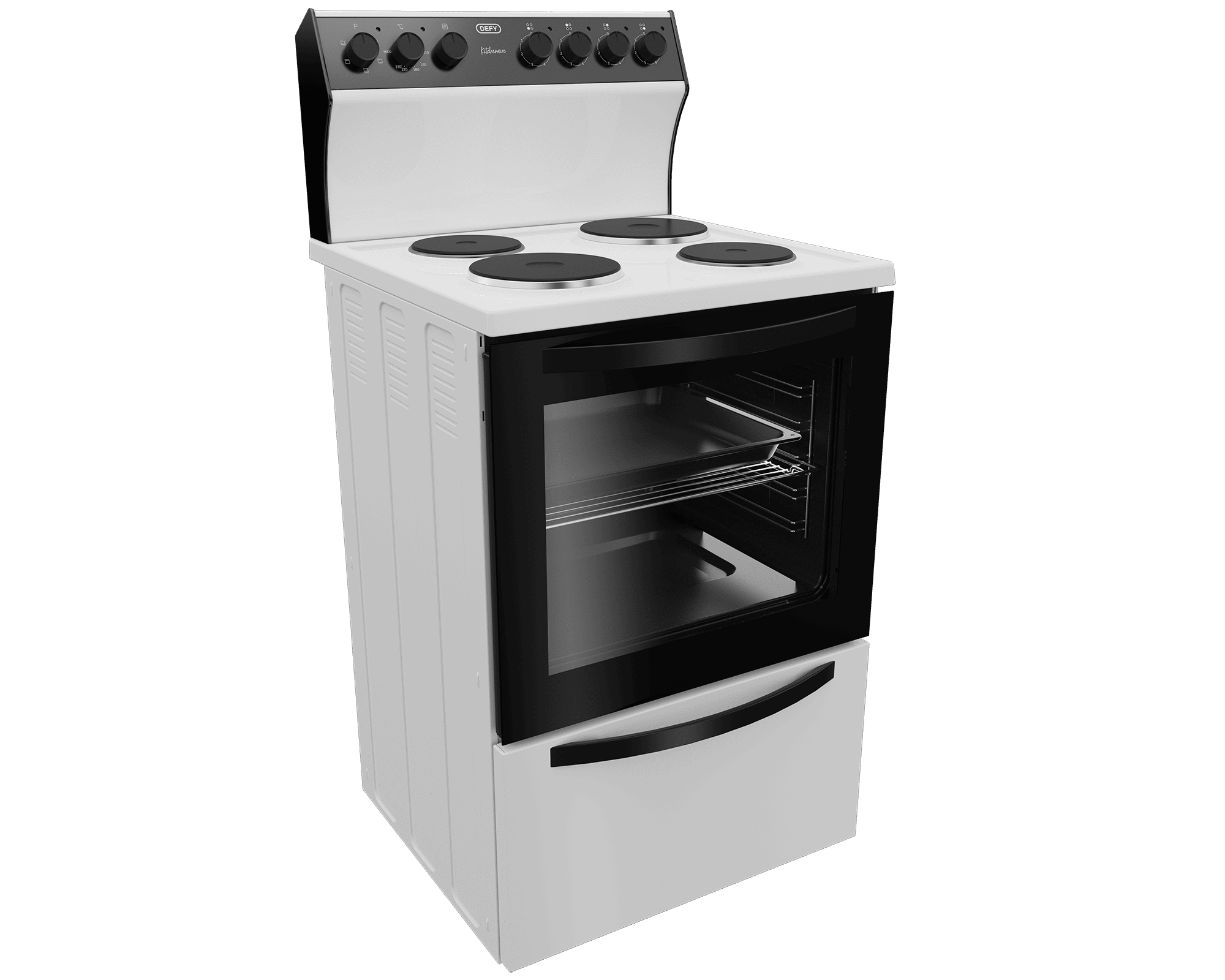 DEFY - 60cm Electric Freestanding Stove White RC - Image 3
