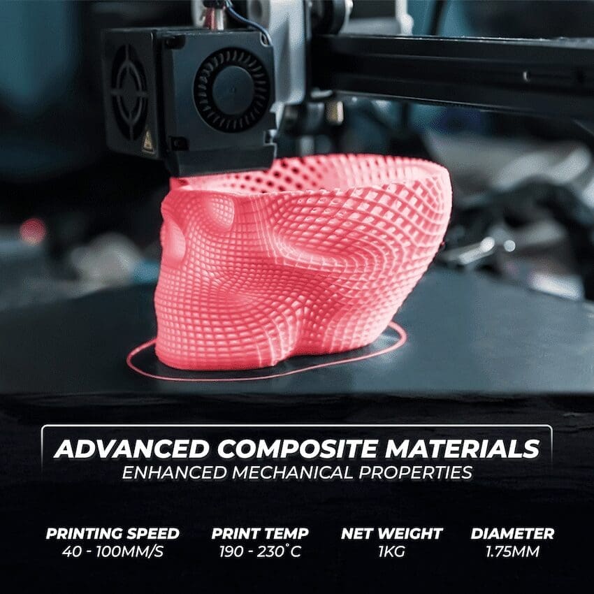 Creality CR-PLA Filament - Matte - Strawberry Red (1kg) - Image 2