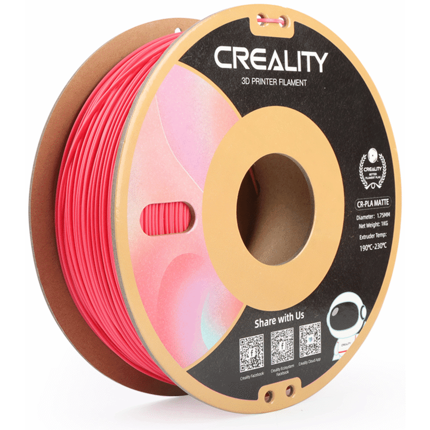 Creality CR-PLA Filament - Matte - Strawberry Red (1kg) - Image 3