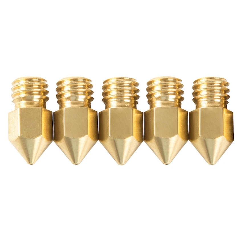 Creality - M6 0.4mm Brass Nozzle - Big Head - 5 Pcs - Image 2