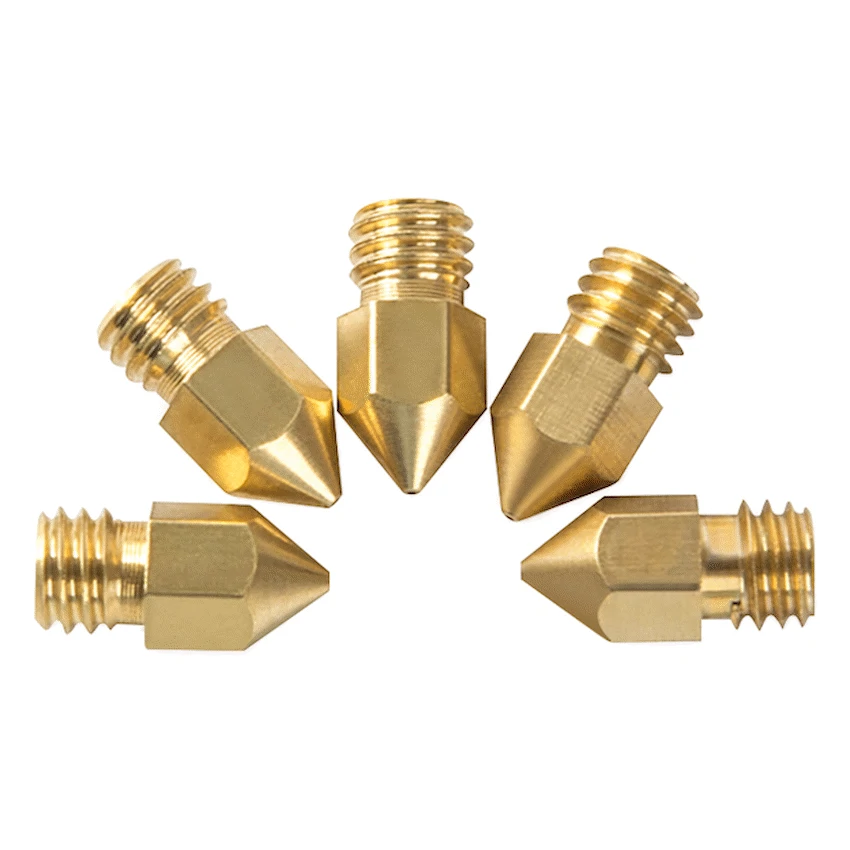 Creality - M6 0.4mm Brass Nozzle - Big Head - 5 Pcs - Image 3