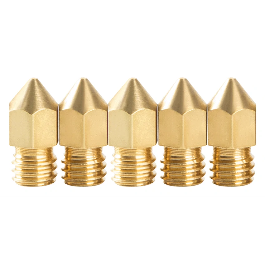 Creality - M6 0.4mm Brass Nozzle - Big Head - 5 Pcs - Image 4