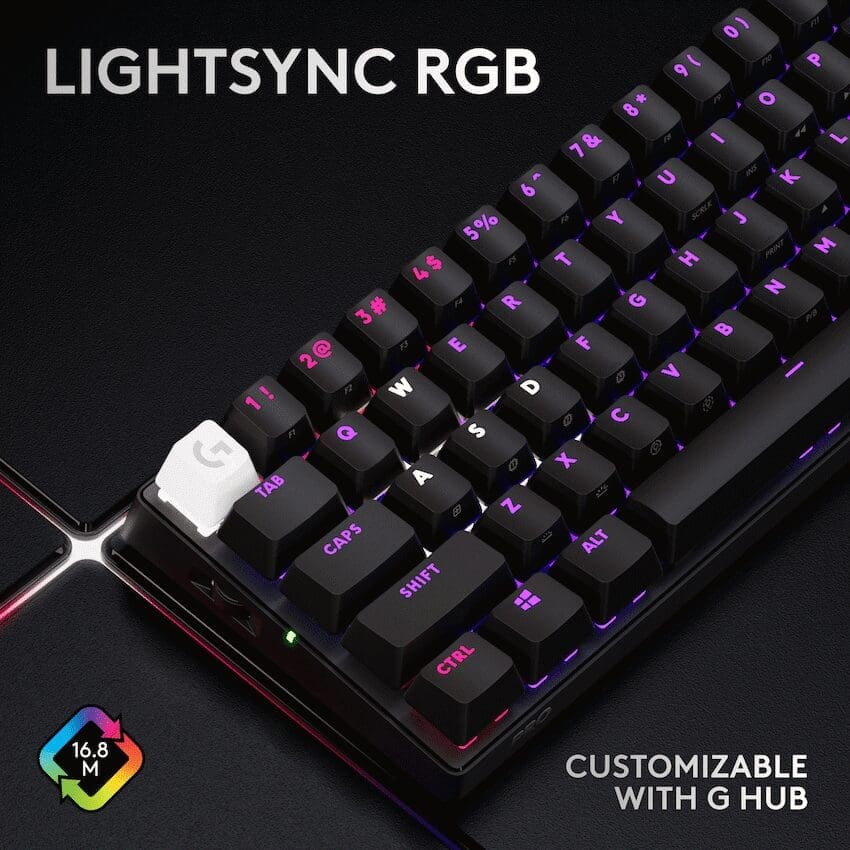 LogitechG Logitech(R) G PRO X 60 Lightspeed Gaming Keyboard - Black - Image 4