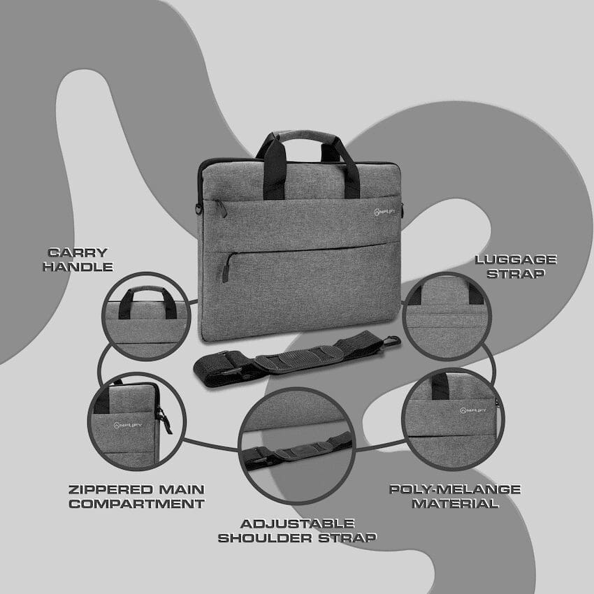Amplify Cuba 15.6" Laptop Shoulder Bag Grey - Image 4