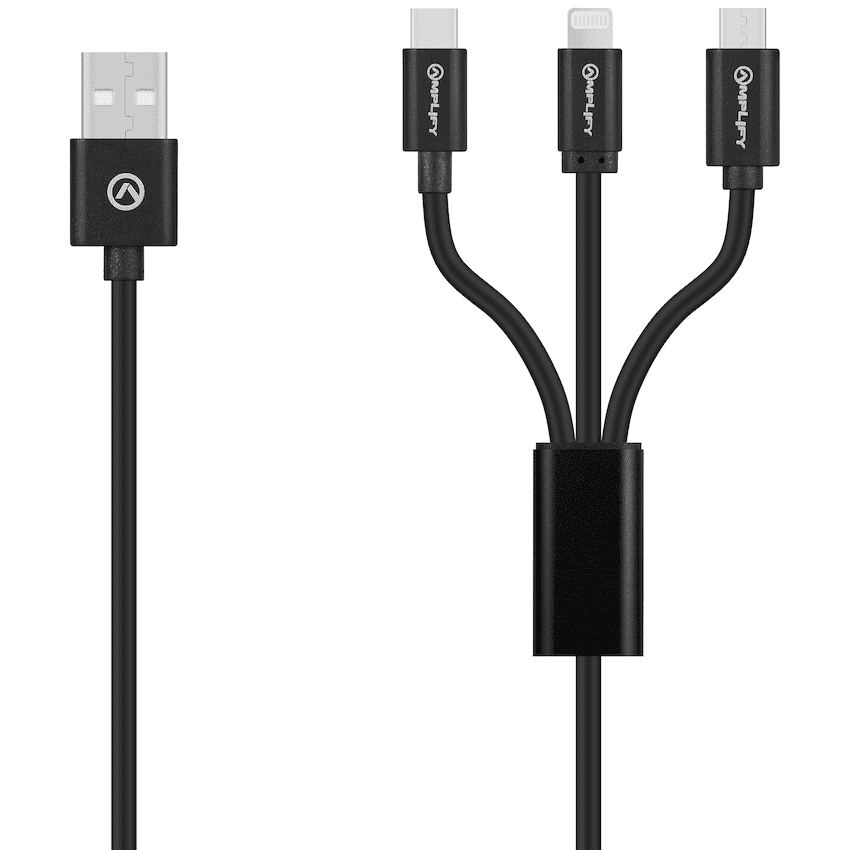 Amplify On the Fly 3-in-1 Charging Cable 1m - Image 2