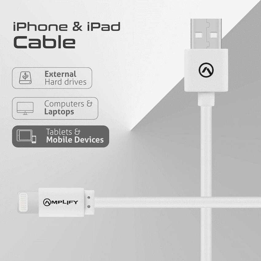 Amplify Lightning Charging Cable for iPhone & iPad (10W) - White - Image 4