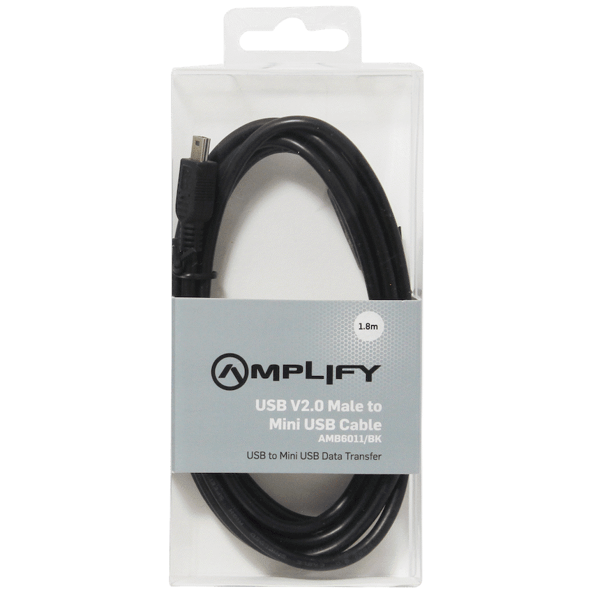 Amplify Cable - USB 2.0AM to Mini USB 1.8m - Image 2