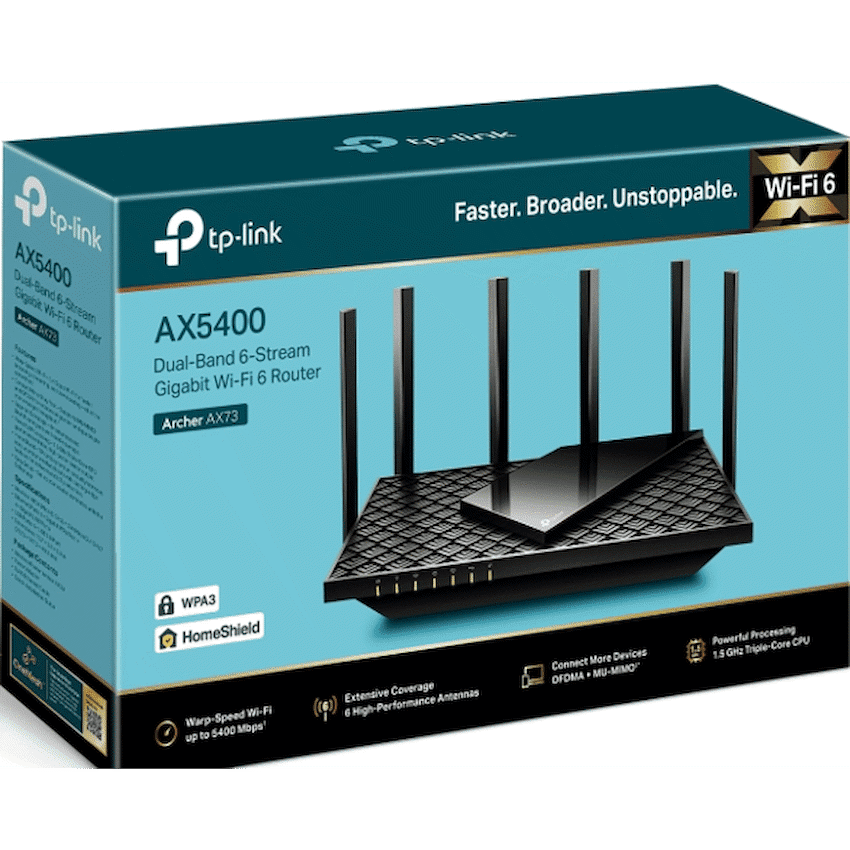 TP-LINK Archer AX73 AX5400 Dual-Band Wi-Fi 6 Router - Image 4