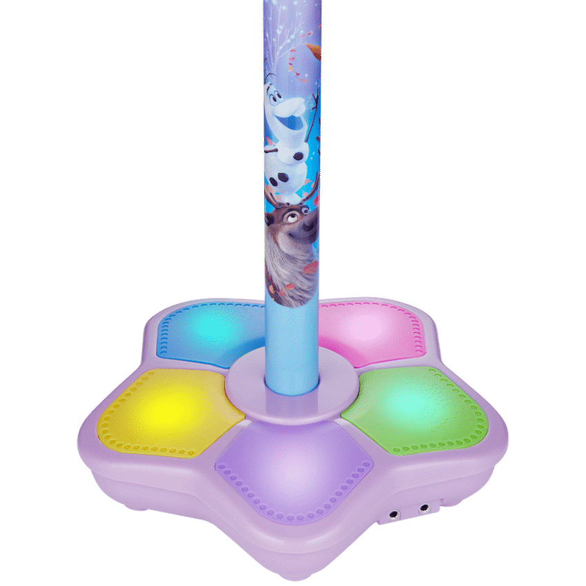 Disney Frozen Auxiliary Star Karaoke Microphone Stand with Colourful Lights - Image 4