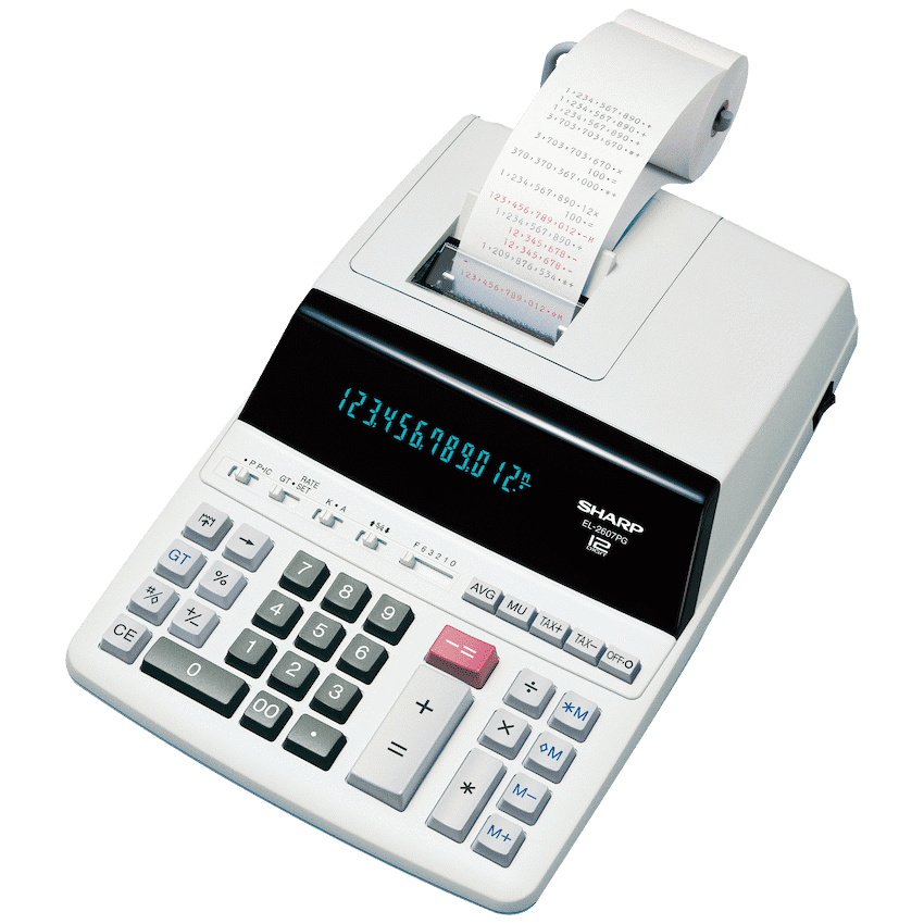Sharp EL-2607V Premium Fast Printer Calculator AC Powered - Image 2