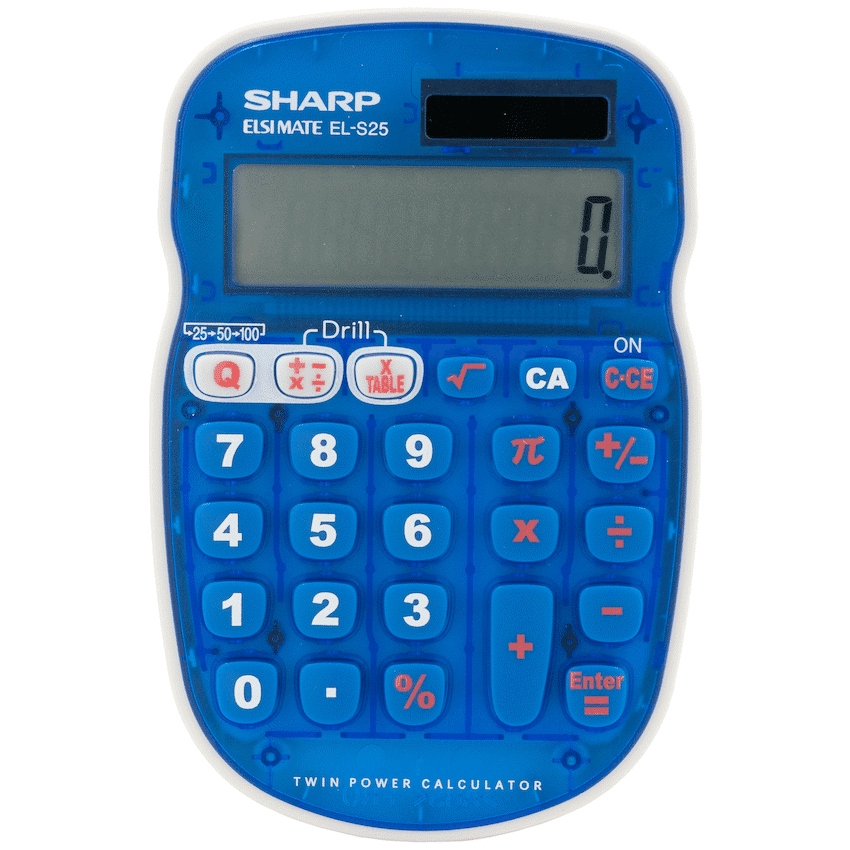 Sharp - EL-S25 Calculator - Blue - Blister