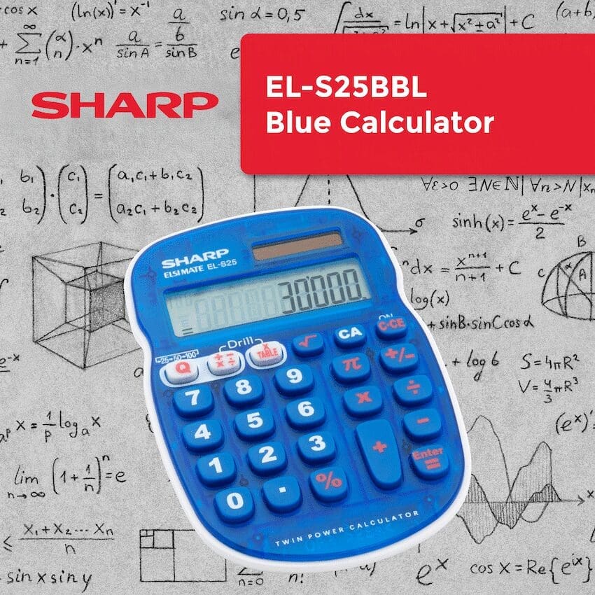 Sharp - EL-S25 Calculator - Blue - Blister - Image 2