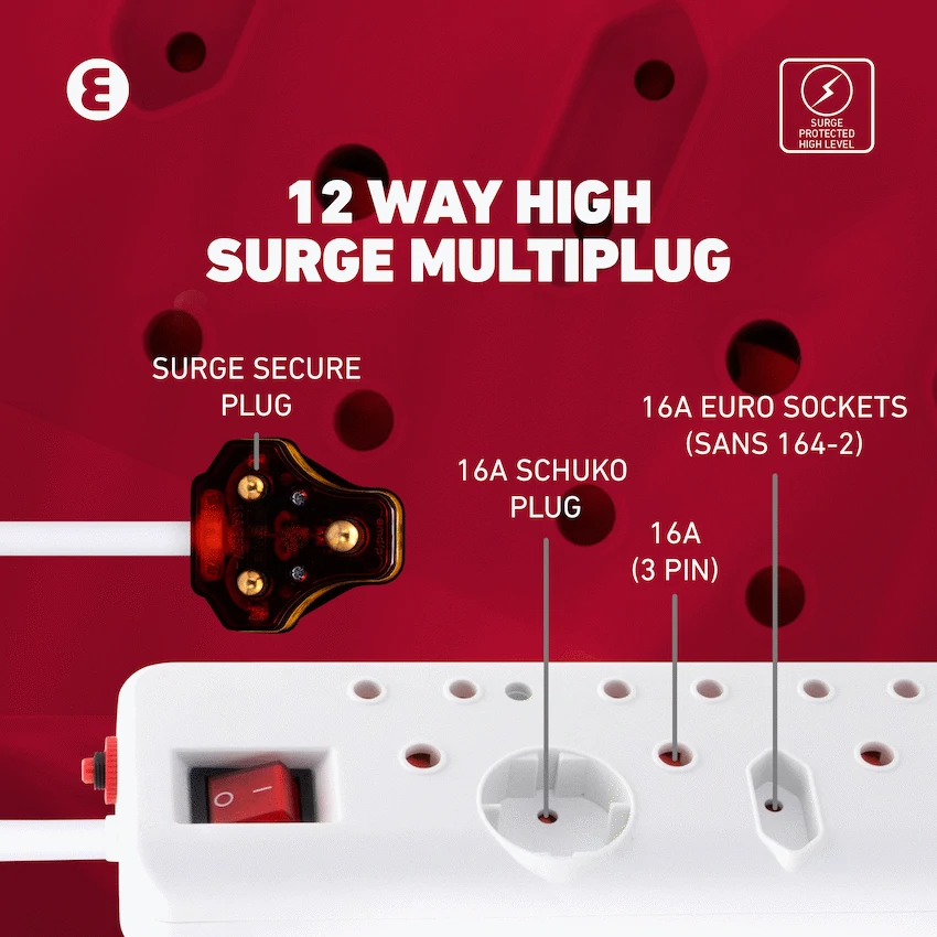 Ellies 12-Way High-Surge Multiplug 0.5m - Image 2