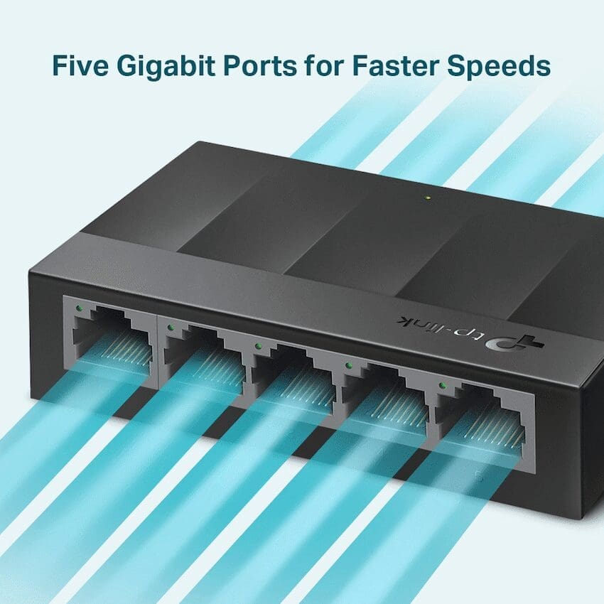 TP-LINK LiteWave LS1005G 5-Port Gigabit Desktop Switch - Image 4