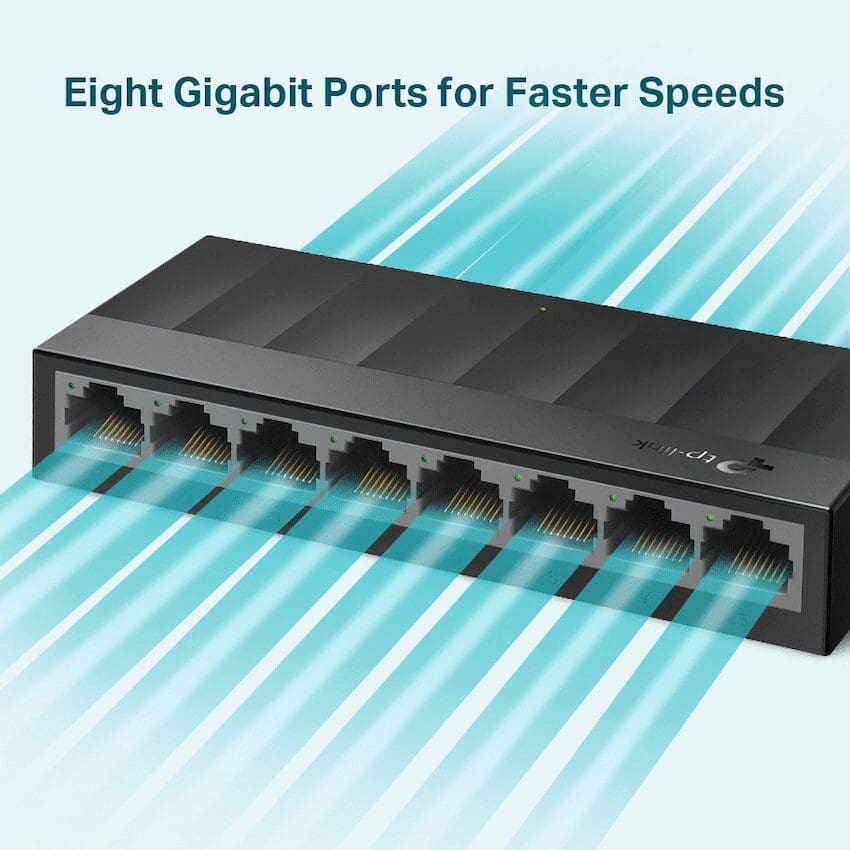 TP-LINK LS1008G LiteWave 8-Port Gigabit Desktop Switch - Image 2