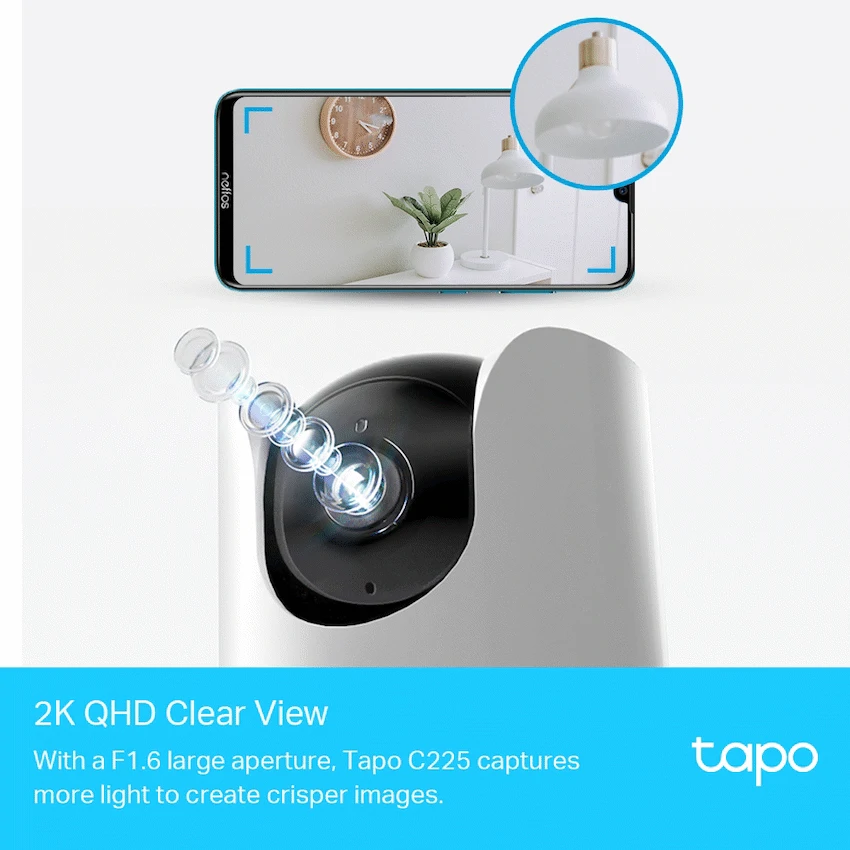 Tapo TP-Link Tapo C225 2K QHD Pan/Tilt AI Home Security Wi-Fi Camera - Image 3