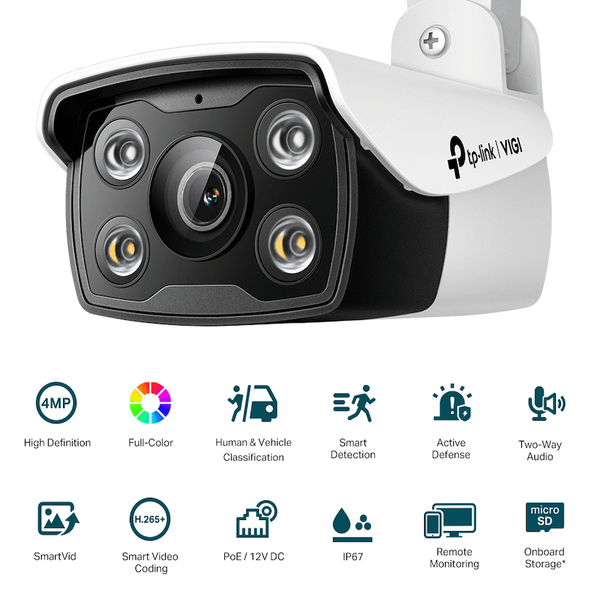 VIGI - TP-Link Vigi C340 4MP 4mm Outdoor Full-Color Bullet Network Camera - Image 3