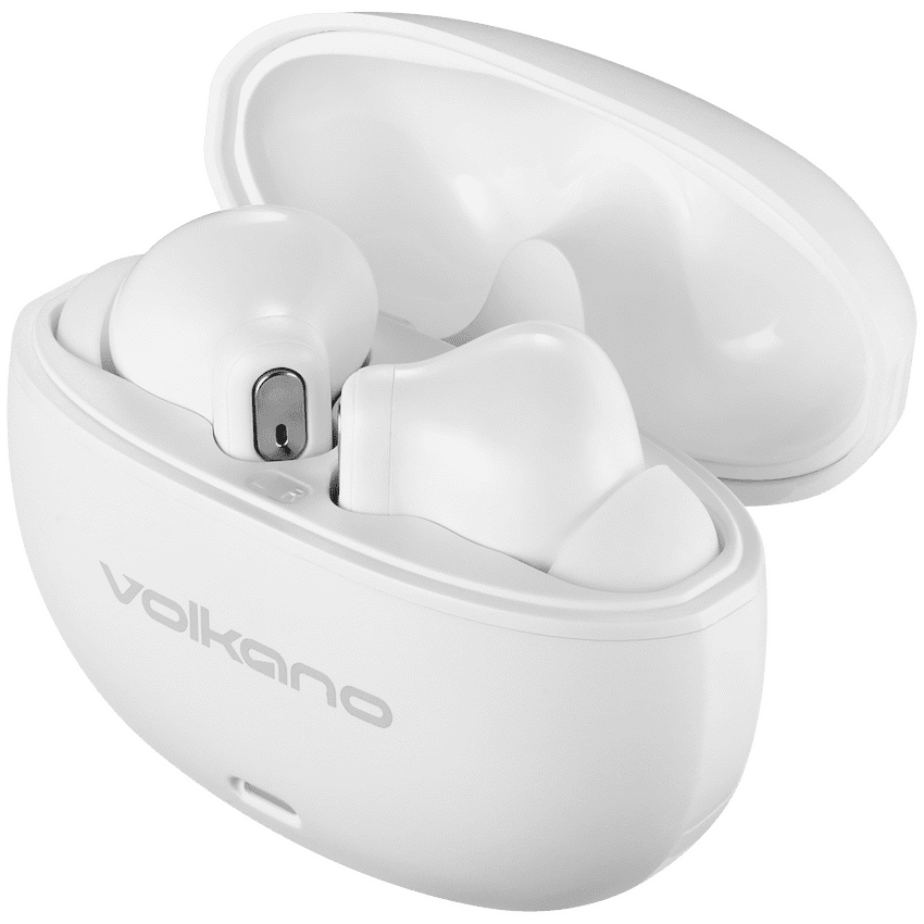 Volkano Pulse Series True Wireless Earphones with Charging Case - White
