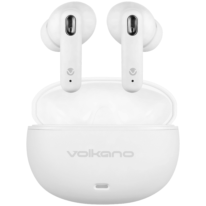 Volkano Pulse Series True Wireless Earphones with Charging Case - White - Image 3