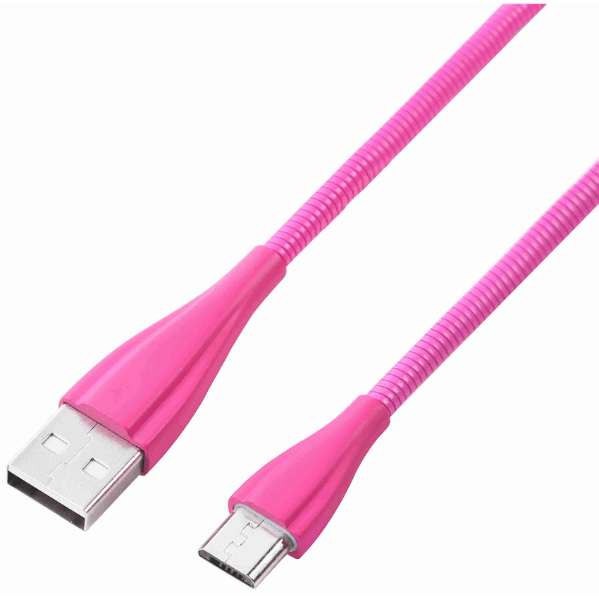 Volkano Fashion Series Micro USB Cable 1.8m - Lumo - Pink