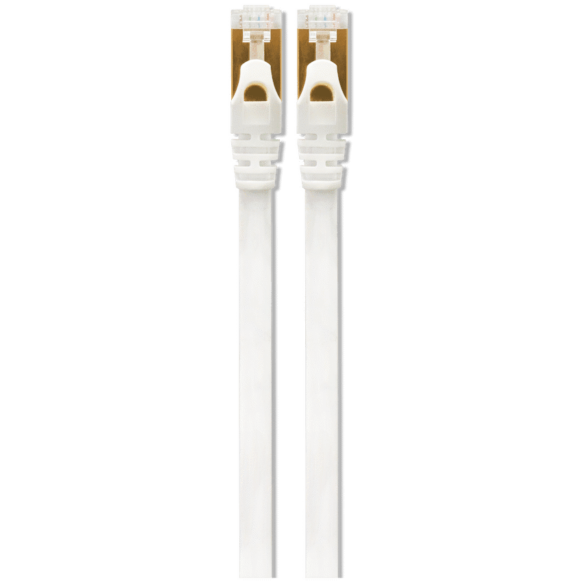 VolkanoX Giga Series Cat 7 Ethernet Cable 3m - White, Gold Tips