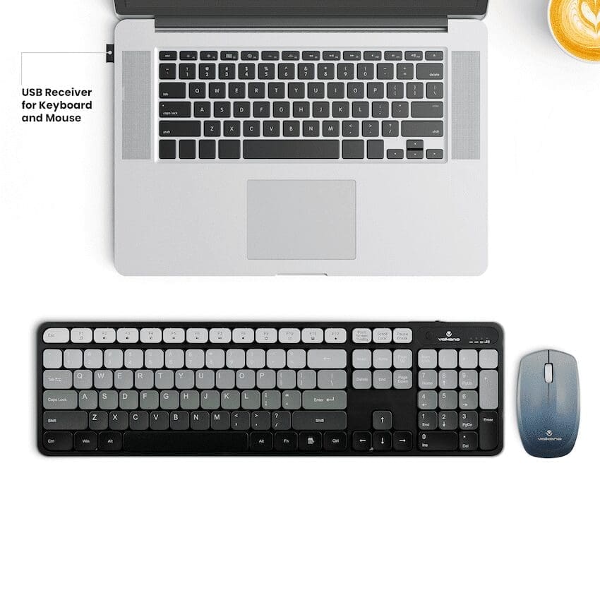 Volkano Prism Series Bluetooth Wireless Keyboard and Mouse - Grey - Image 4