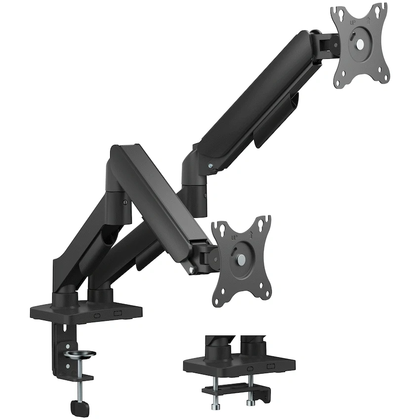 Volkano - Steel Series Full Motion Dual Monitor Desk Mount 17" - 32"