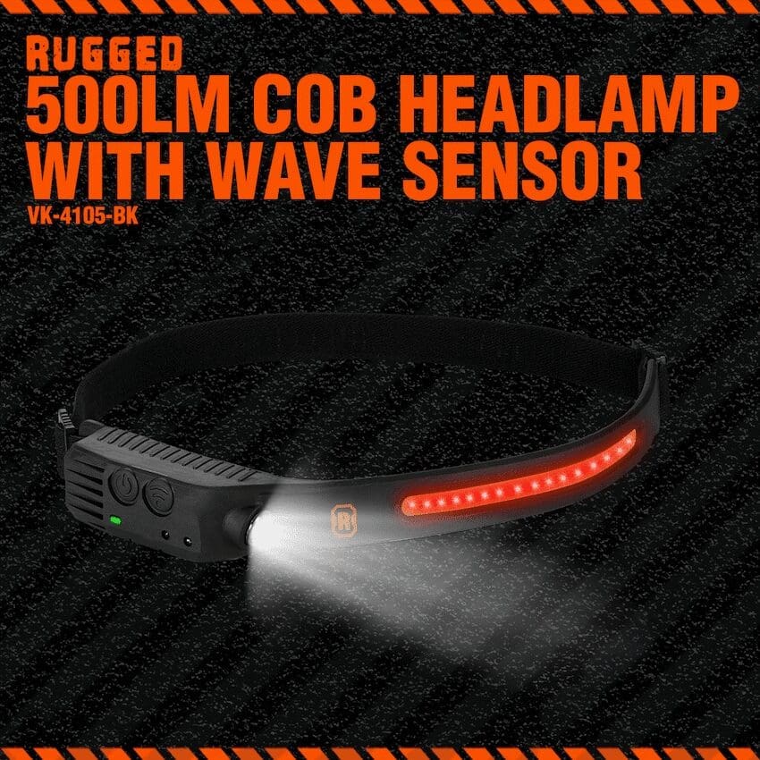 Rugged by Volkano 500lm COB Headlamp with Wave Sensor - Image 4