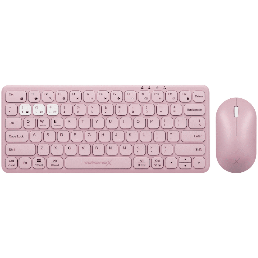 VolkanoX Blaze Bluetooth Wireless Keyboard and Mouse Combo - Rose - Image 2