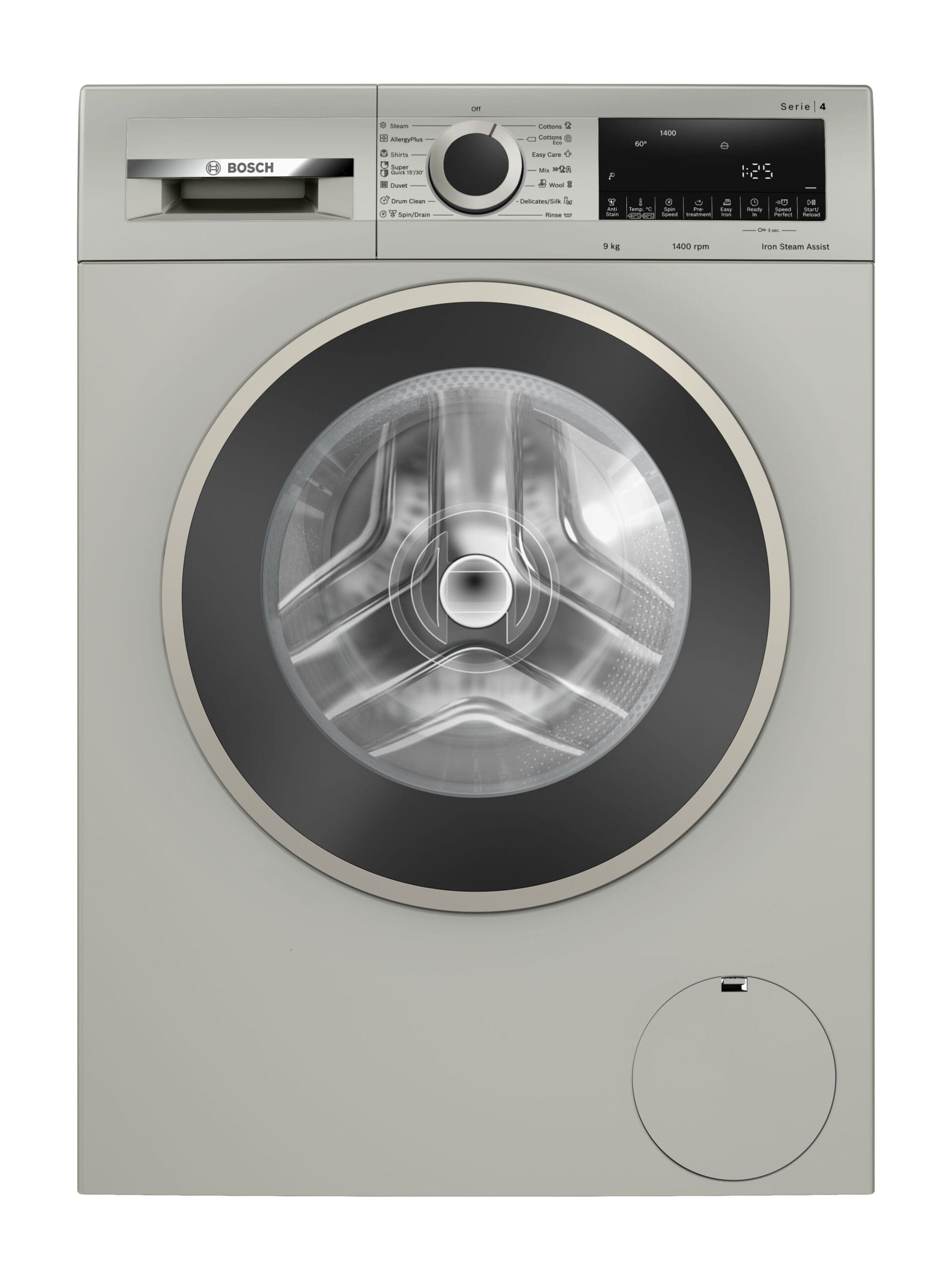 Bosch - WGA1440XZA Serie 4 9kg Silver Inox Front Loader