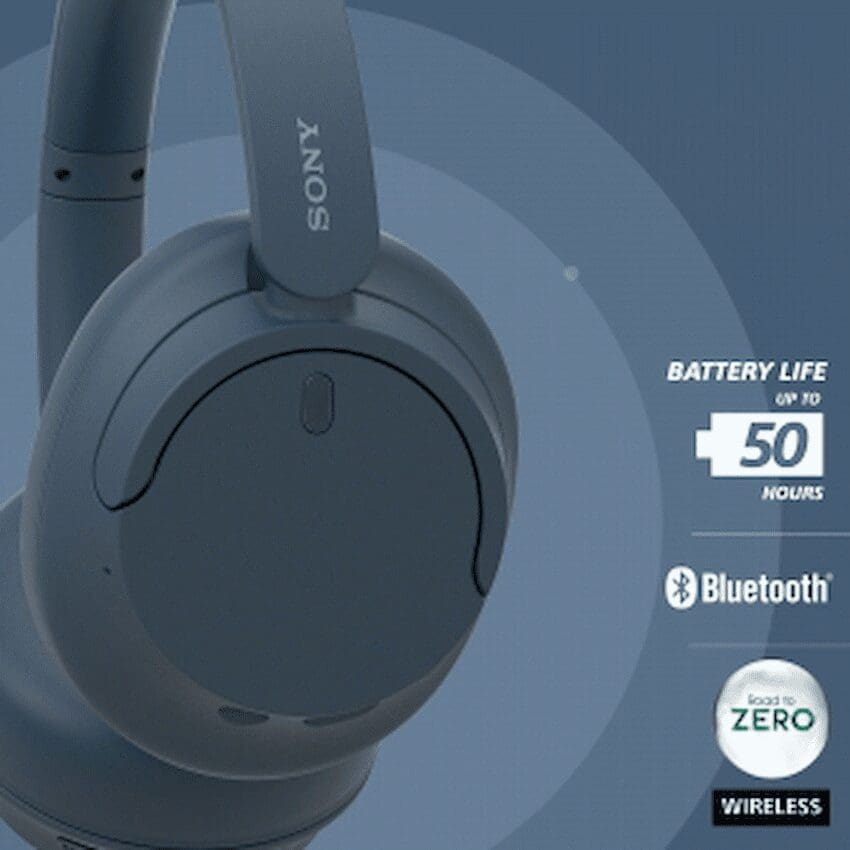 Sony - WH-CH720 (Blue) Noise-Cancelling Over-Ear Headphones - Image 3
