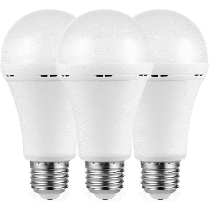 Switched 5w A60 Rechargeable E27 LED Light Bulb WW - 3 Pack