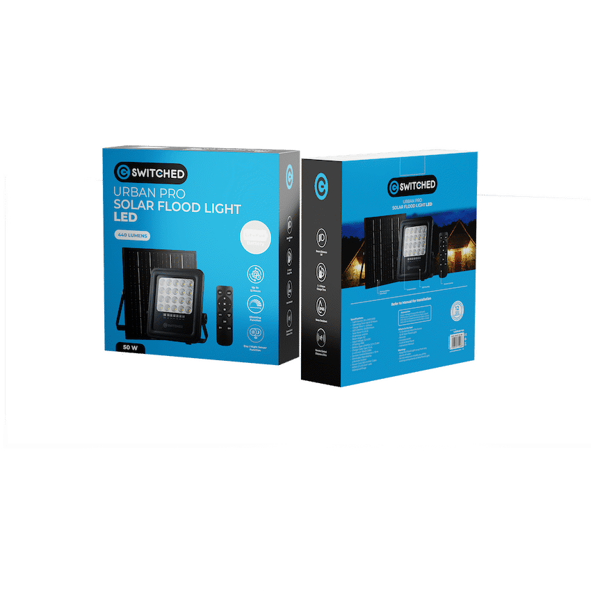 Switched Urban Pro Series - 50w Solar Floodlight with Remote - Image 4