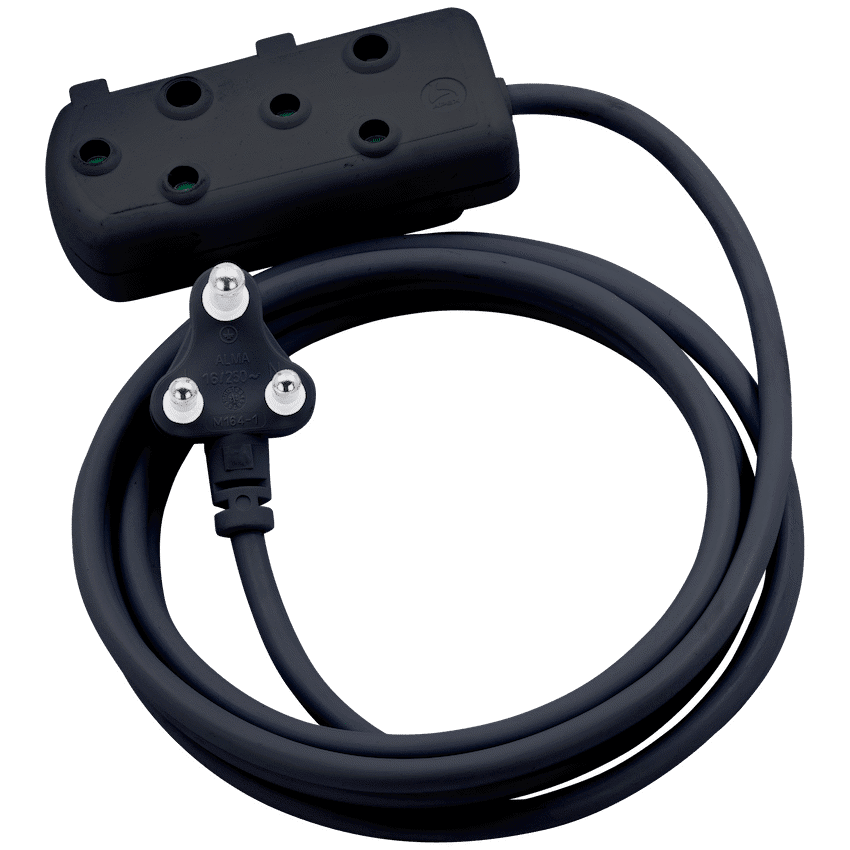 Switched Light-Duty Side-by-Side (SBS) Extension Leads 3m - BK - Image 2