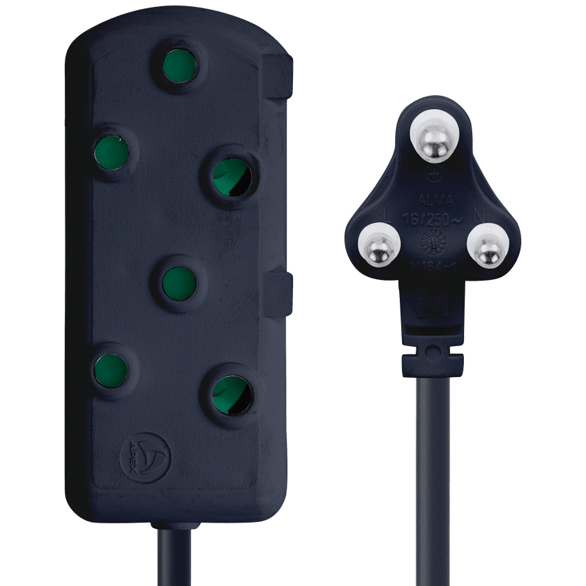 Switched Light-Duty Side-by-Side (SBS) Extension Leads 3m - BK - Image 3