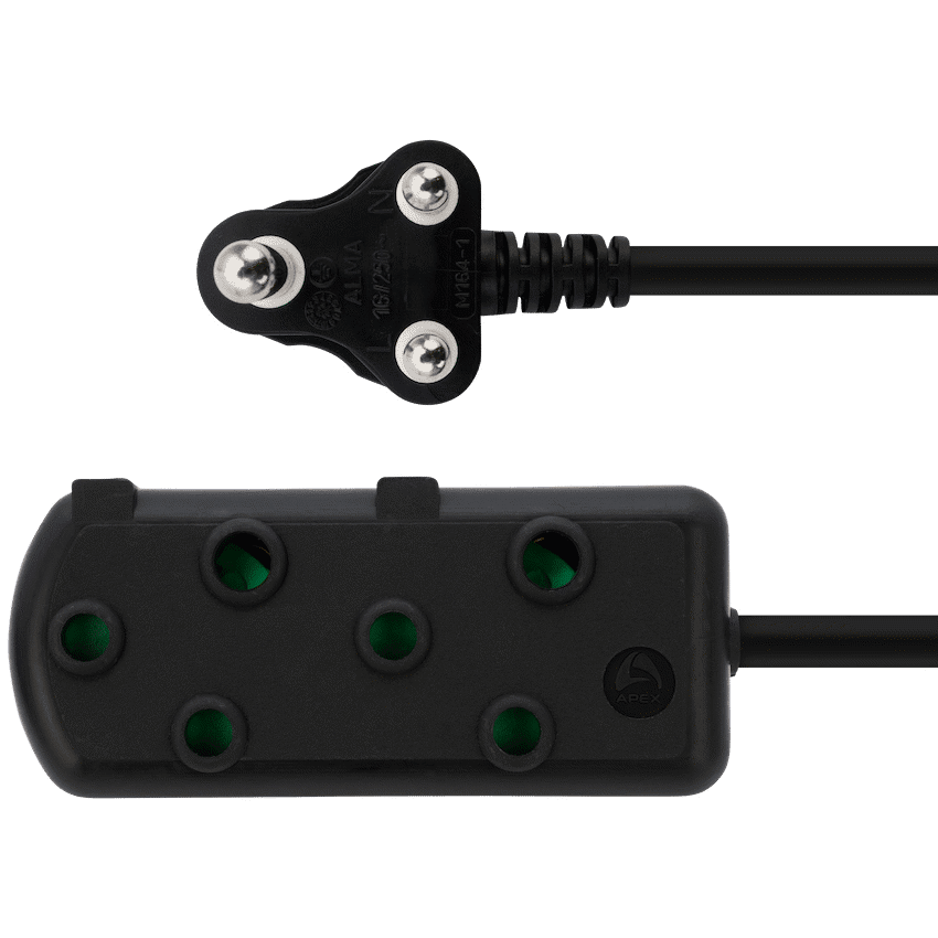 Switched Light Duty Side by Side (SBS) Extension Leads 5m - BK - Image 3