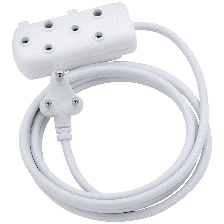 Switched Heavy-Duty Side-by-Side (SBS) Extension Leads 20m - WT - Image 2