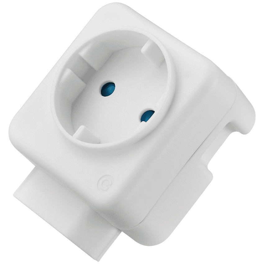 Switched 2-Way Schuko Adaptor - Top and Bottom Loader