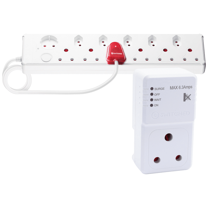 Switched 12-Way High Surge Multiplug + High Surge Protector