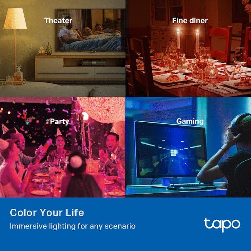 TP-LINK Tapo L530B (2-Pack) Smart Wi-Fi Light Bulb - Multicolour - Image 4