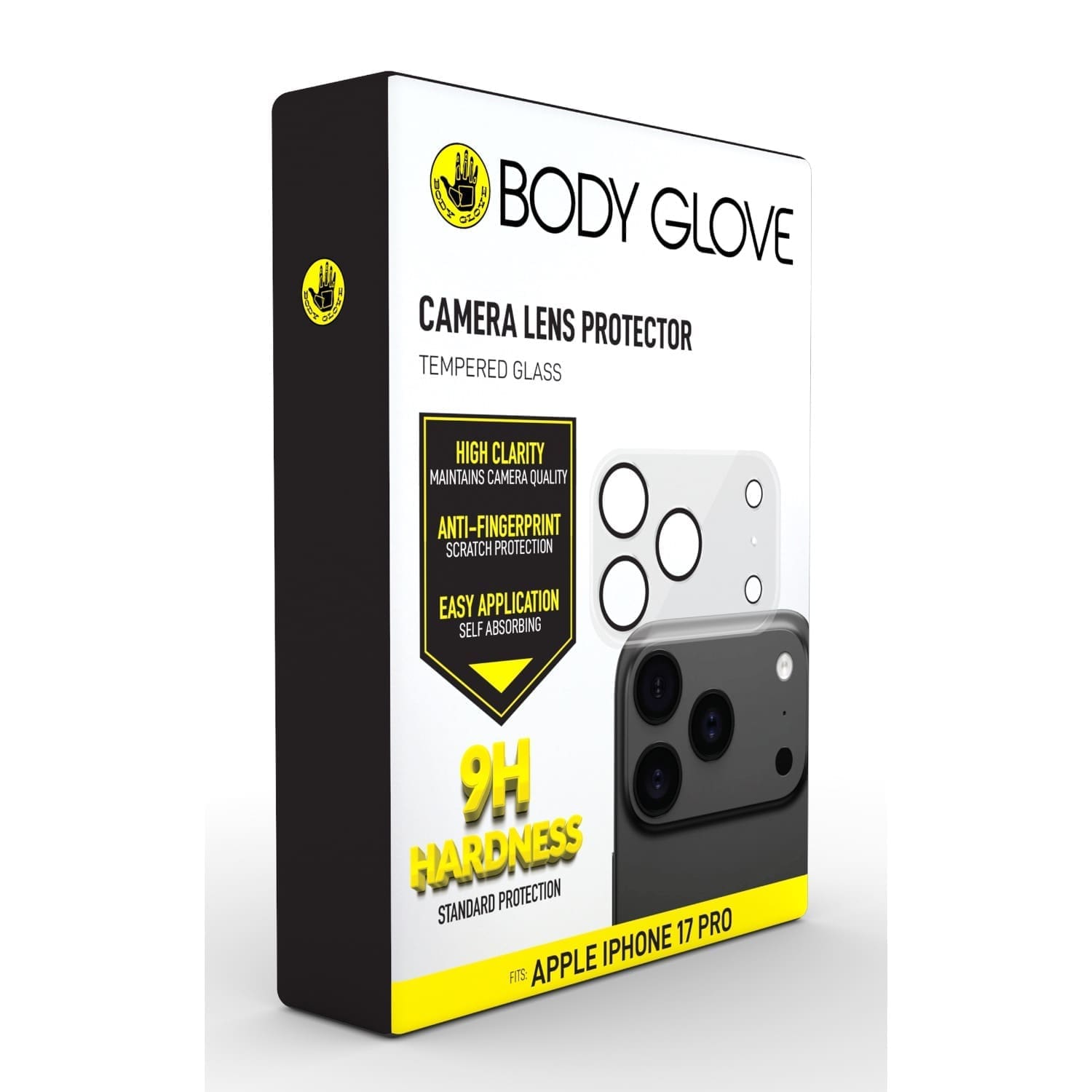 Body Glove Tempered Glass Camera Screen Protector - Apple iPhone 17 Pro - Black Border - Image 4