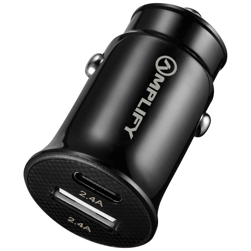 Amplify - Voltix Series 12W Dual USB and USB-C Car Charger - Image 3