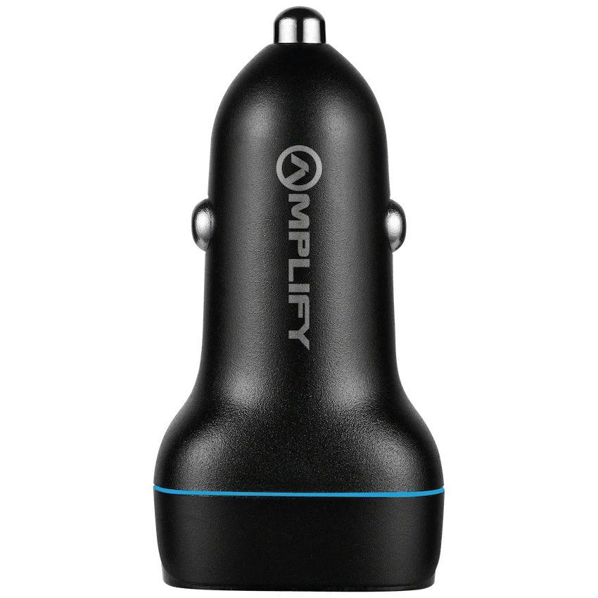 Amplify Volto Series Dual Car Charger 32W (Type-C + USB) - Black - Image 2