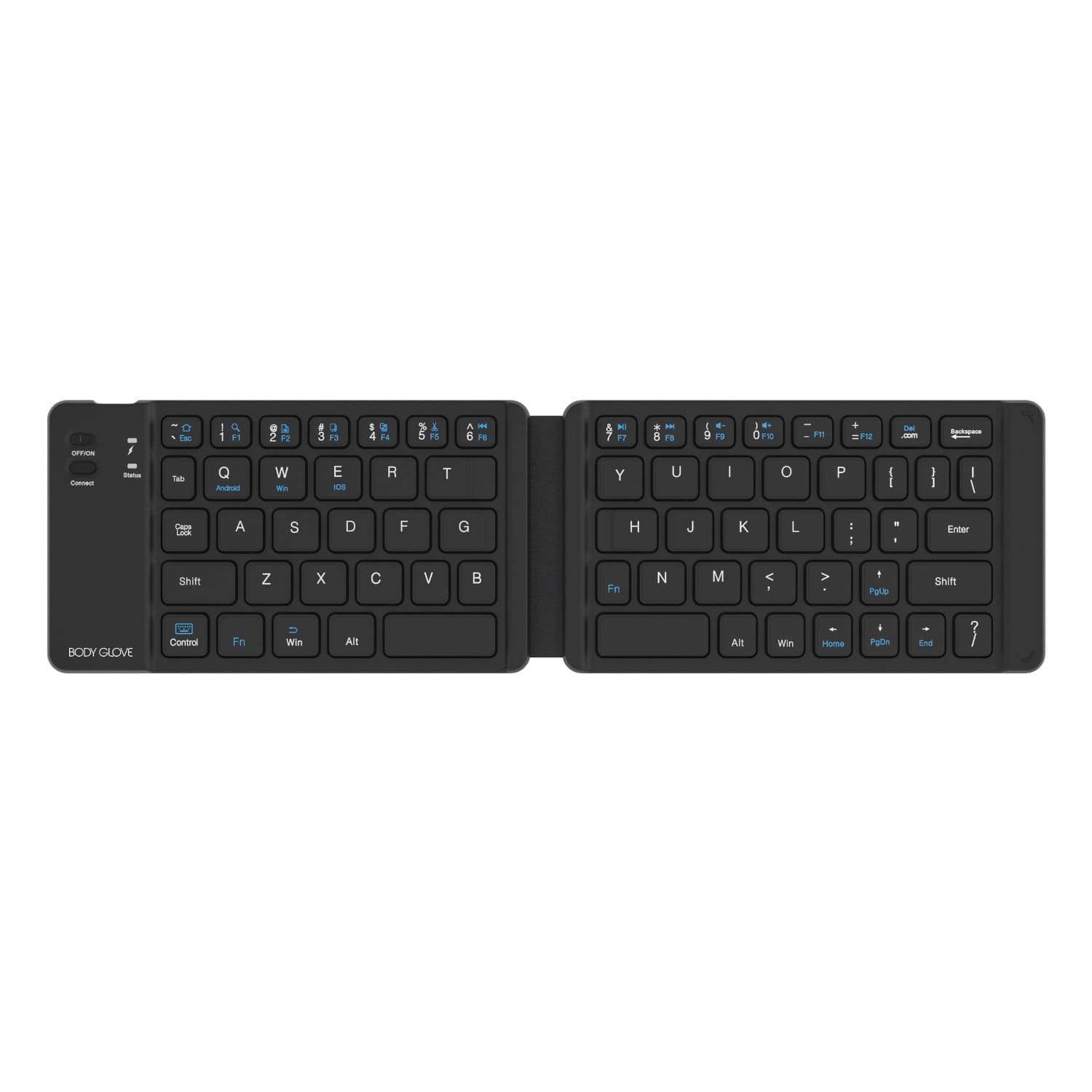 BODY GLOVE Wireless Folding Soft Hinge Keyboard - Black