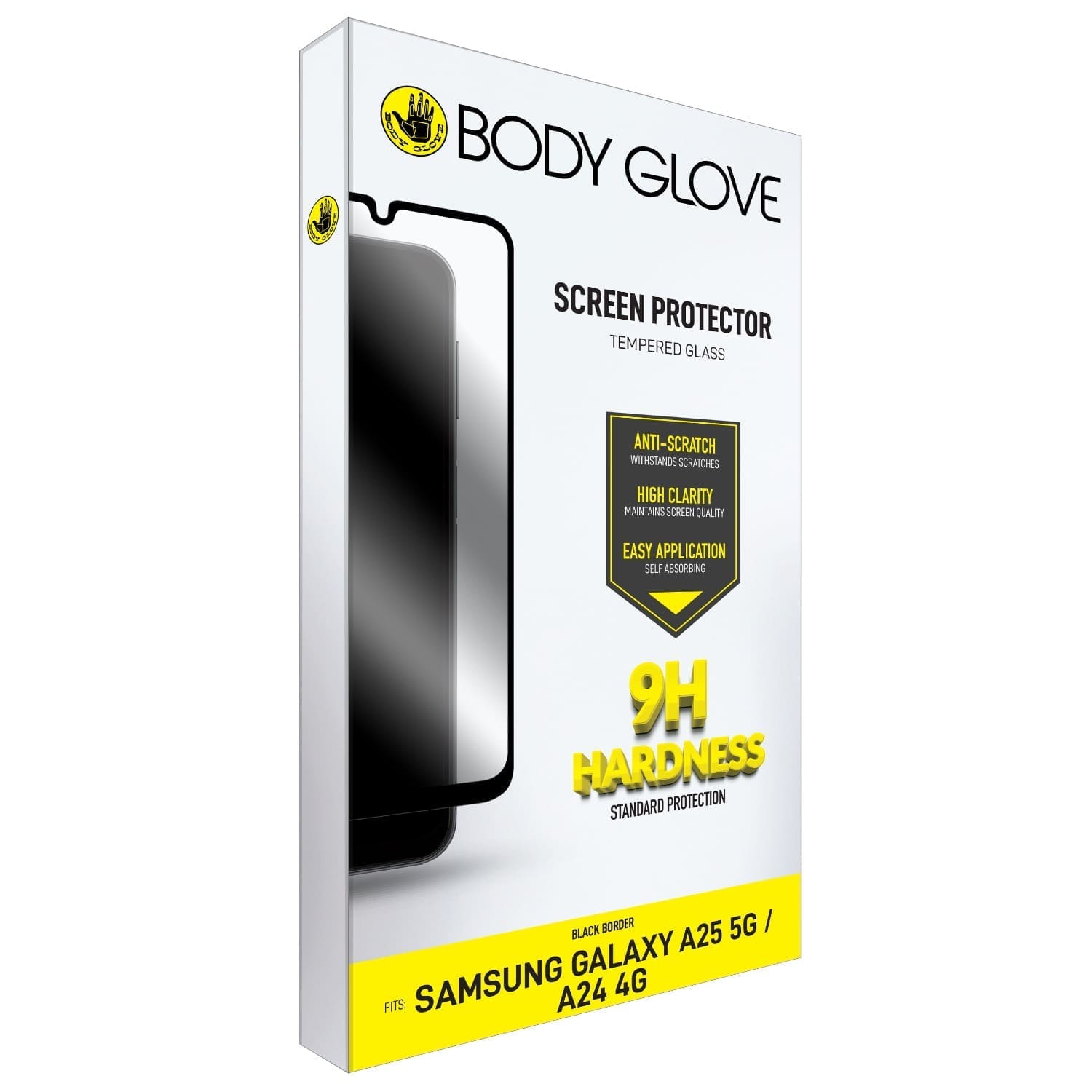 BODY GLOVE Tempered Glass Screen Protector - Samsung Galaxy A25 / A24 - Black Border - Image 3