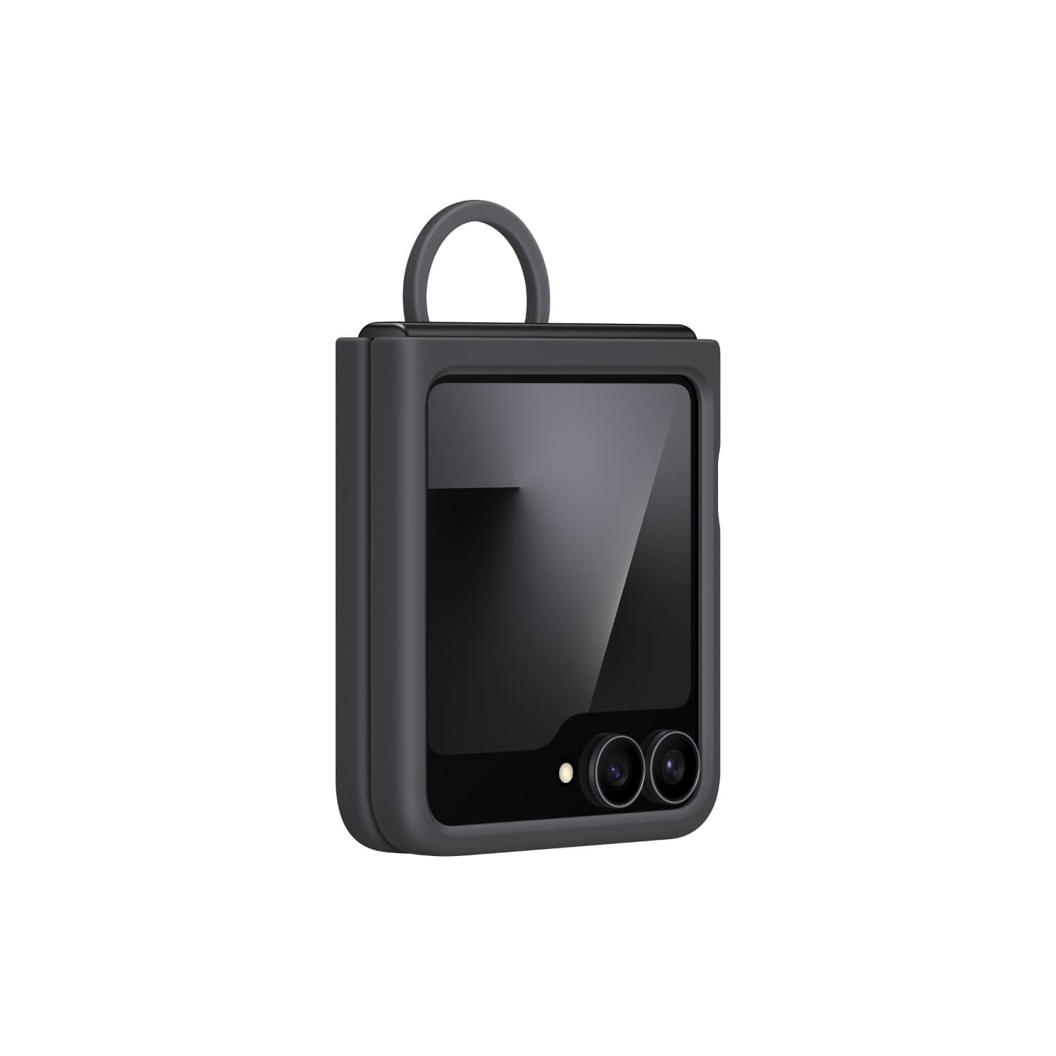 Samsung Silicone Cover With Ring - Samsung Galaxy Z Flip7 FE / Flip6 - Black - Image 2
